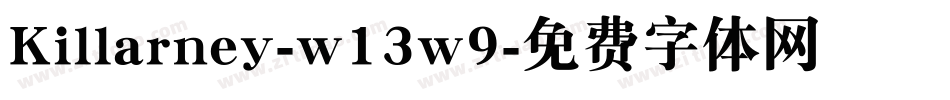 Killarney-w13w9字体转换