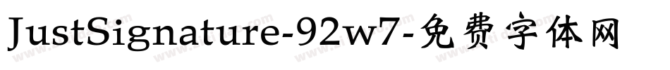 JustSignature-92w7字体转换