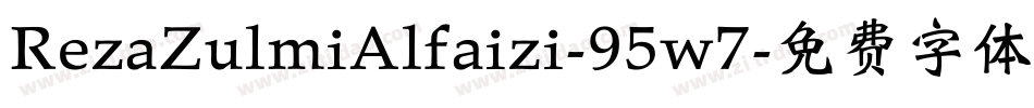 RezaZulmiAlfaizi-95w7字体转换
