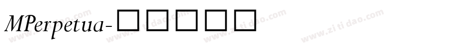 MPerpetua字体转换