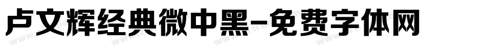 卢文辉经典微中黑字体转换