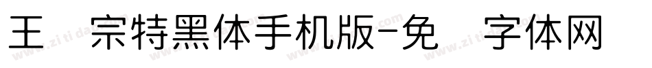 王汉宗特黑体手机版字体转换