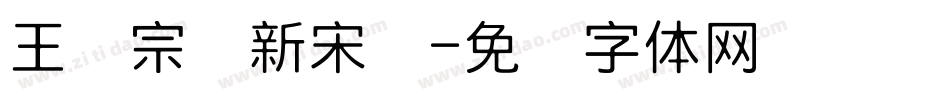 王汉宗细新宋简字体转换