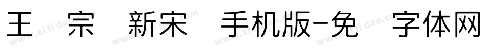 王汉宗细新宋简手机版字体转换
