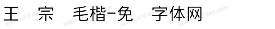 王汉宗细毛楷字体转换