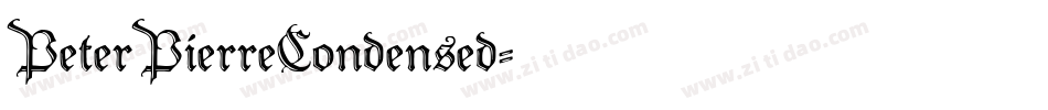 PeterPierreCondensed字体转换