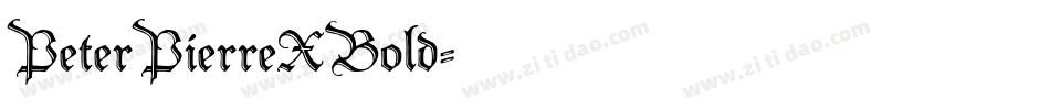 PeterPierreXBold字体转换
