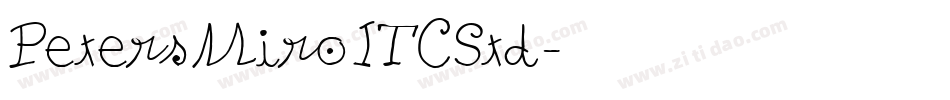 PetersMiroITCStd字体转换