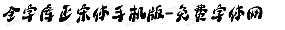 全字库正宋体手机版字体转换