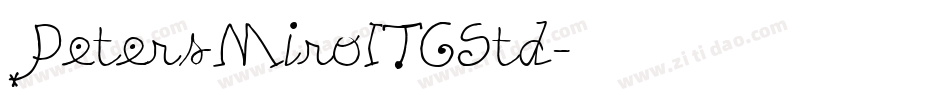 PetersMiroITCStd字体转换