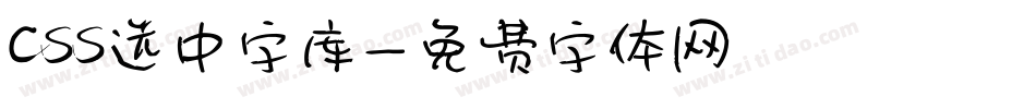 css选中字库字体转换