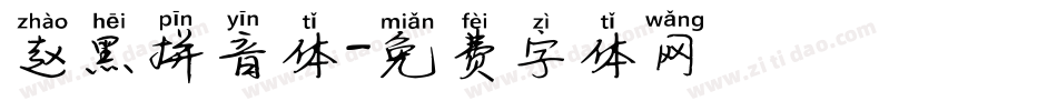 赵黑拼音体字体转换