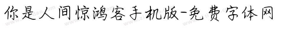 你是人间惊鸿客手机版字体转换
