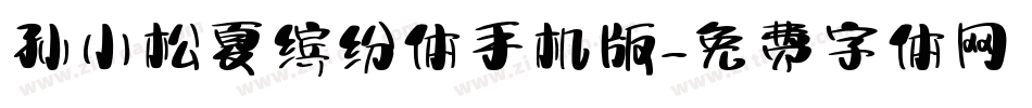 孙小松夏缤纷体手机版字体转换