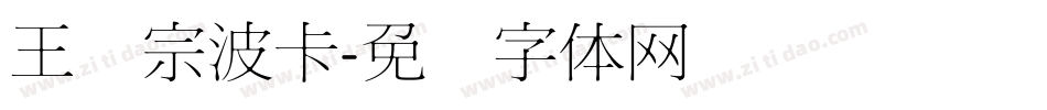王汉宗波卡字体转换