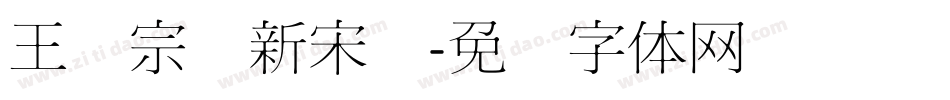 王汉宗细新宋简字体转换