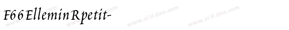 F66ElleminRpetit字体转换
