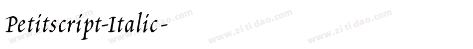 Petitscript-Italic字体转换