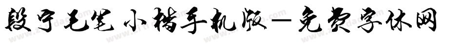 段宁毛笔小楷手机版字体转换