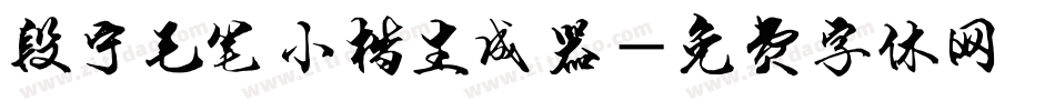 段宁毛笔小楷生成器字体转换