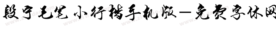 段宁毛笔小行楷手机版字体转换