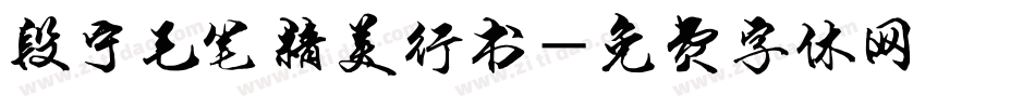 段宁毛笔精美行书字体转换