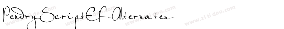 PendryScriptEF-Alternates字体转换