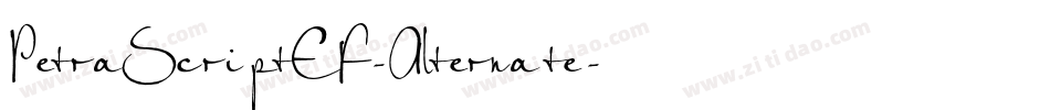 PetraScriptEF-Alternate字体转换
