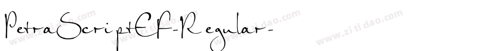 PetraScriptEF-Regular字体转换