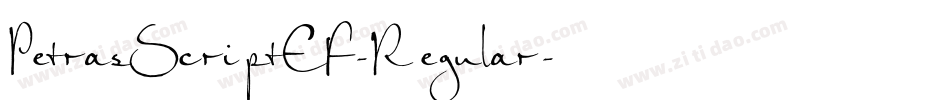 PetrasScriptEF-Regular字体转换