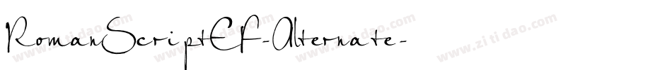 RomanScriptEF-Alternate字体转换