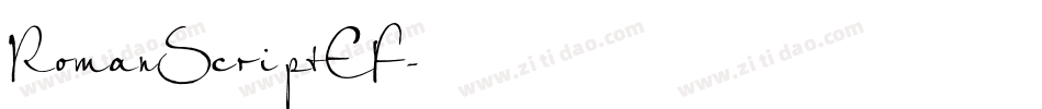 RomanScriptEF字体转换