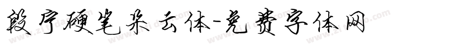 段宁硬笔朵云体字体转换