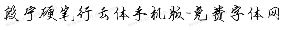 段宁硬笔行云体手机版字体转换
