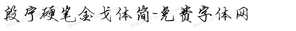段宁硬笔金戈体简字体转换