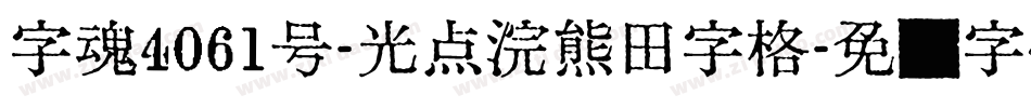 字魂4061号-光点浣熊田字格字体转换