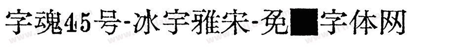 字魂45号-冰宇雅宋字体转换