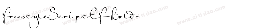 FreestyleScriptEF-Bold字体转换