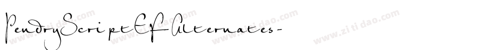 PendryScriptEF-Alternates字体转换