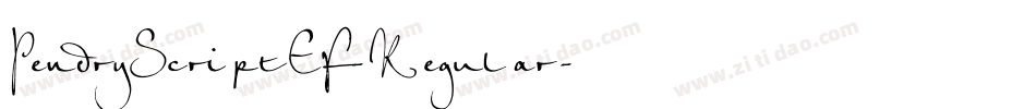 PendryScriptEF-Regular字体转换