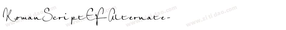 RomanScriptEF-Alternate字体转换