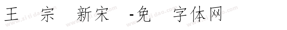 王汉宗细新宋简字体转换