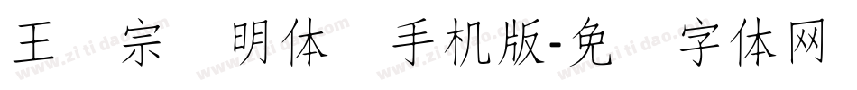 王汉宗细明体简手机版字体转换