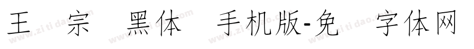王汉宗细黑体简手机版字体转换