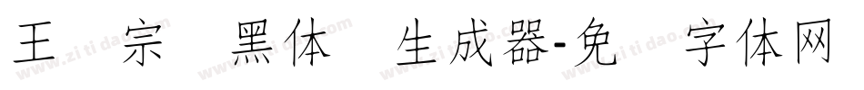 王汉宗细黑体简生成器字体转换