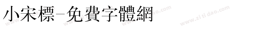 小宋标字体转换