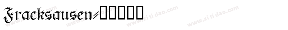 Fracksausen字体转换