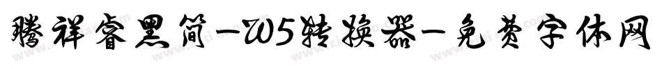 腾祥睿黑简-W5转换器字体转换