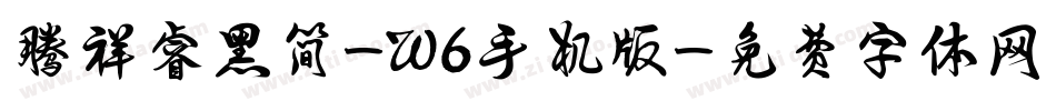 腾祥睿黑简-W6手机版字体转换