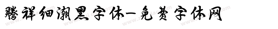 腾祥细潮黑字体字体转换